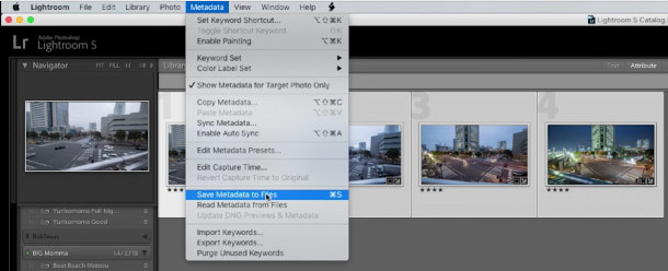 Save metadata to files in Lightroom, before going back to LRTimelapse