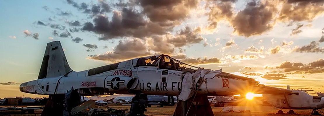 5,000 retired aircrafts at the Air Force Base, time lapsed