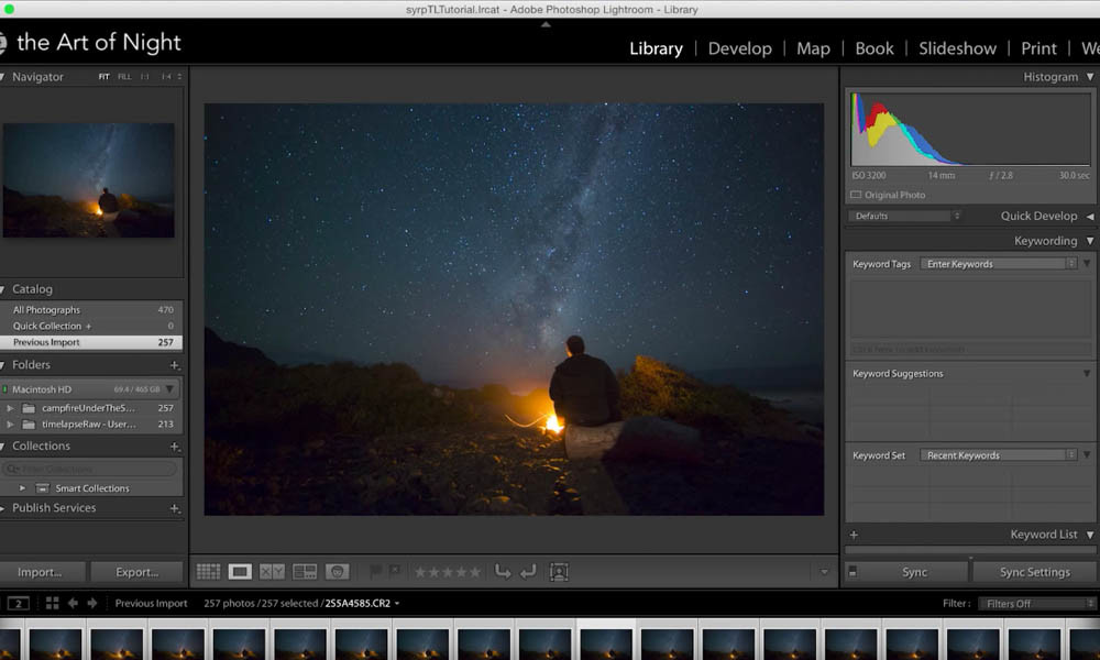 Astro time-lapse Post Production Workflow using Lightroom plus LRTimelapse
