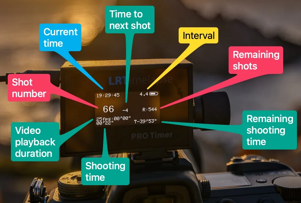 LRTimelapse PRO Timer 3.5 display detail